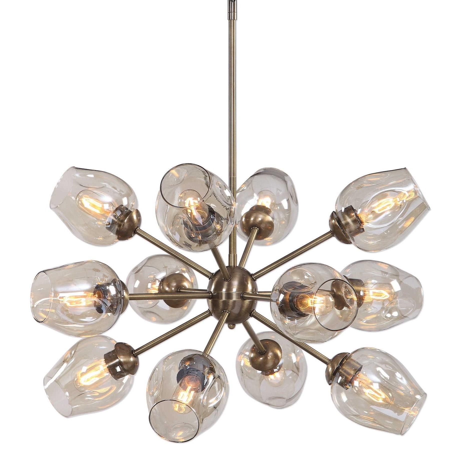 Uttermost Lighting Fixtures Chandeliers 21325 Chet 12 Light Sputnik